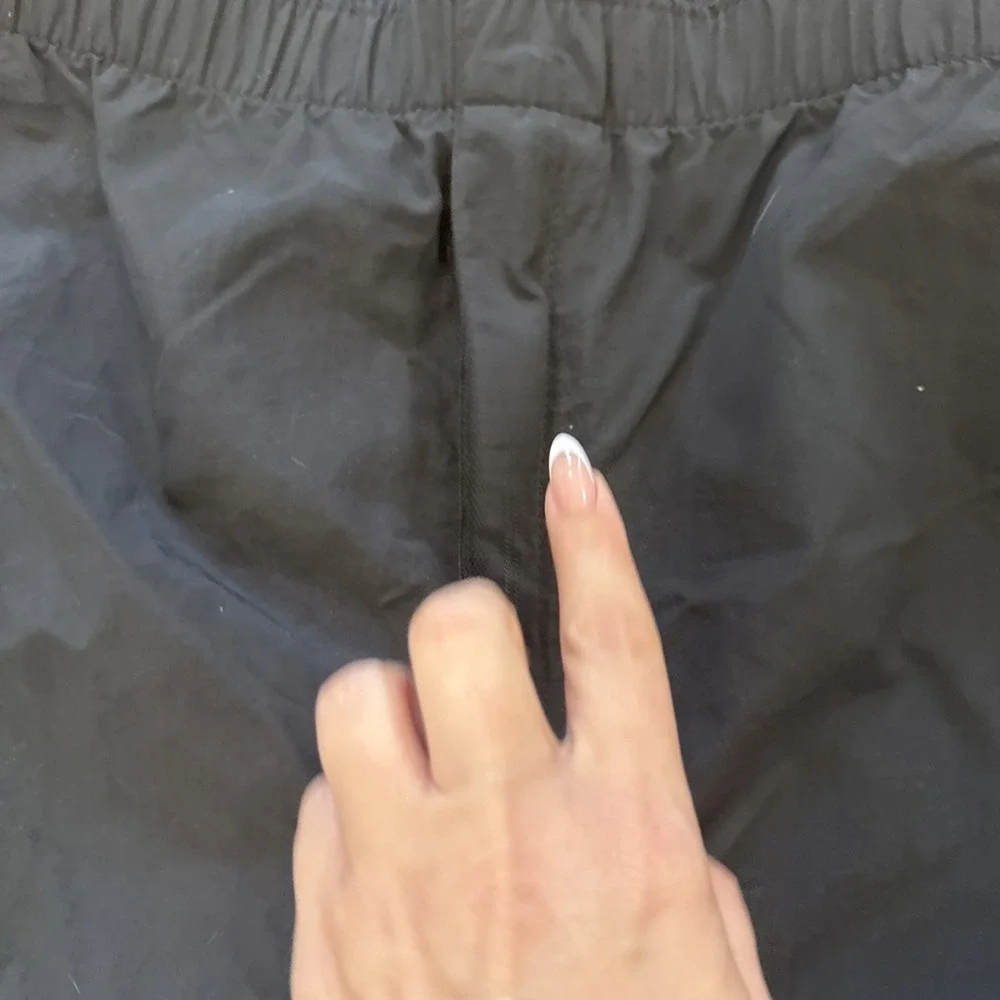 LL Bean Nylon Full Zip Leg Rain Pants Mens Black Vintage USA Hiking Gorp XXL Reg